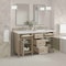 James Martin Vanities 60'' Double Vanity, Whitewashed Oak w/ 3 CM White Zeus Quartz Top 424-V60D-WWO-3WZ - alternate 2